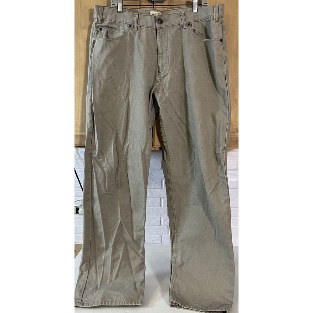 Schmidt Workwear Pants Mens 40x34 Tan Khaki Canvas Utility Straight Leg 19R2477P